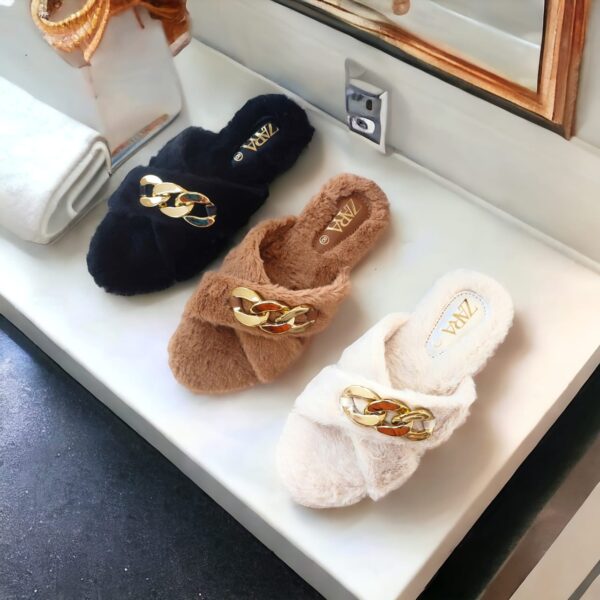 High-Quality Fur Slides flip-flops Stylish and Comfortable - PP0088