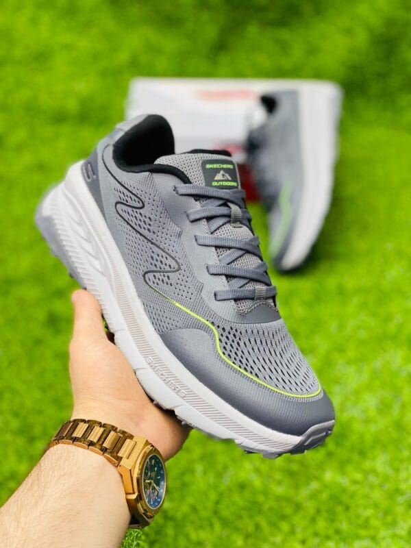 Skechers Hyper Burst  Shoes - Gray White - PP00192