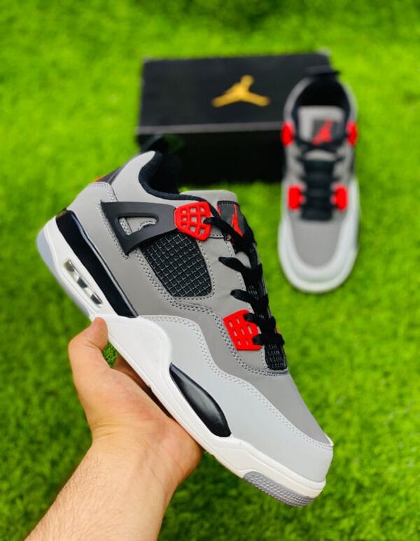 Jordan Retro 4 Sneakers - Gray White - PP00202 - Image 5