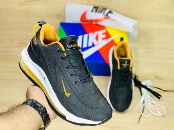 Nike Air Max UltraLite Sports Shoes - Black Golden - PP00230