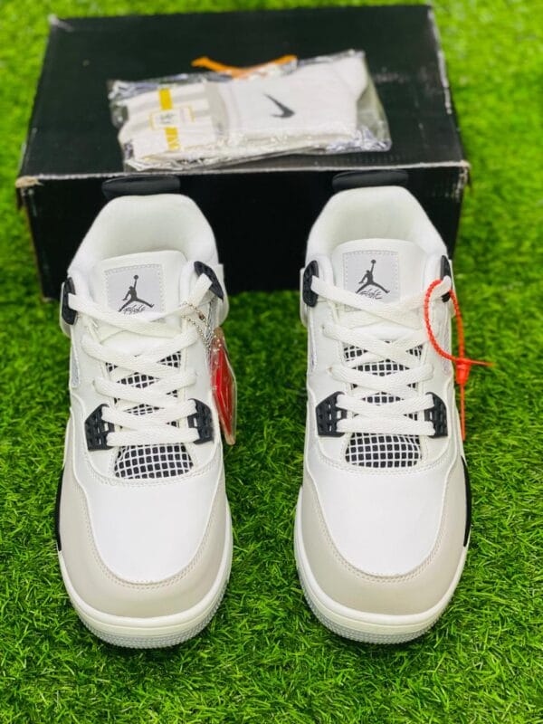 Jordan Retro 4 Sneakers - White Gray - PP00246 - Image 3