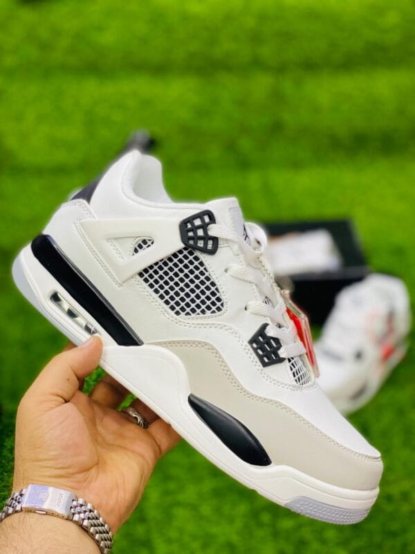 Jordan Retro 4 Sneakers - White Gray - PP00246 - Image 4